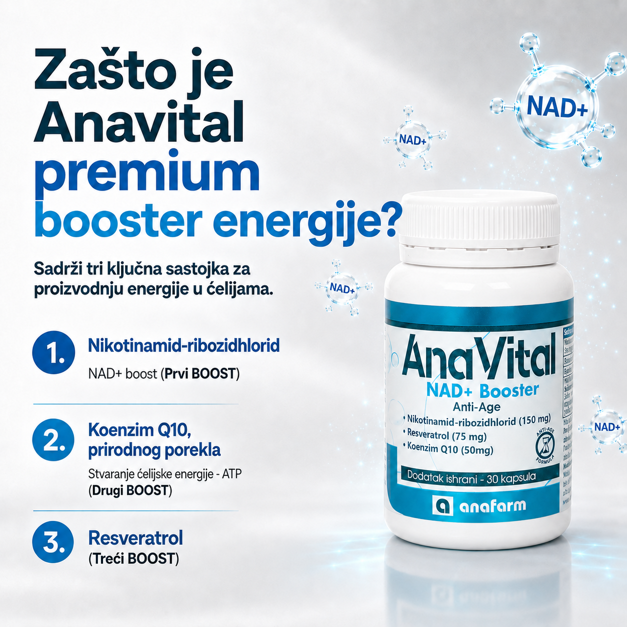 AnaVital (NAD+ booster) - 30 kapsula - Slika 4