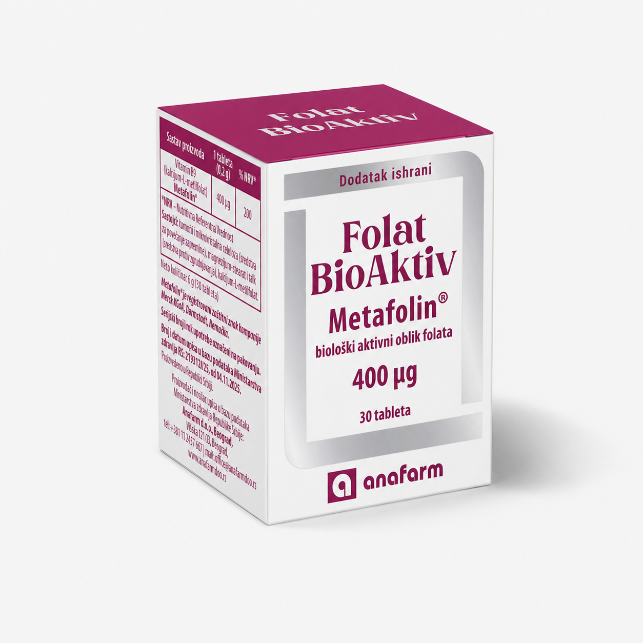 Folat BioAktiv Metafolin® 400 µg